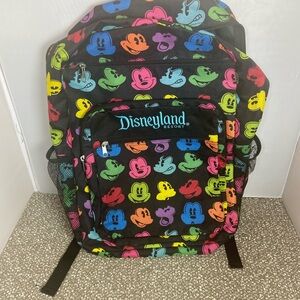 Walt Disney Mickey Mouse Backpack Rainbow Silhouette face with Adjustable straps